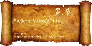 Pajkos Virgília névjegykártya